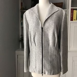 Lafayette 148 New York Gray Striped Blazer
